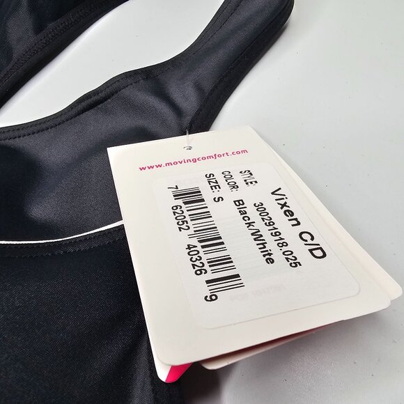 Brooks Moving Comfort S Black Lightly Lined Sports Bra Racerback 32C 34C Wicking - Picture 2 of 6